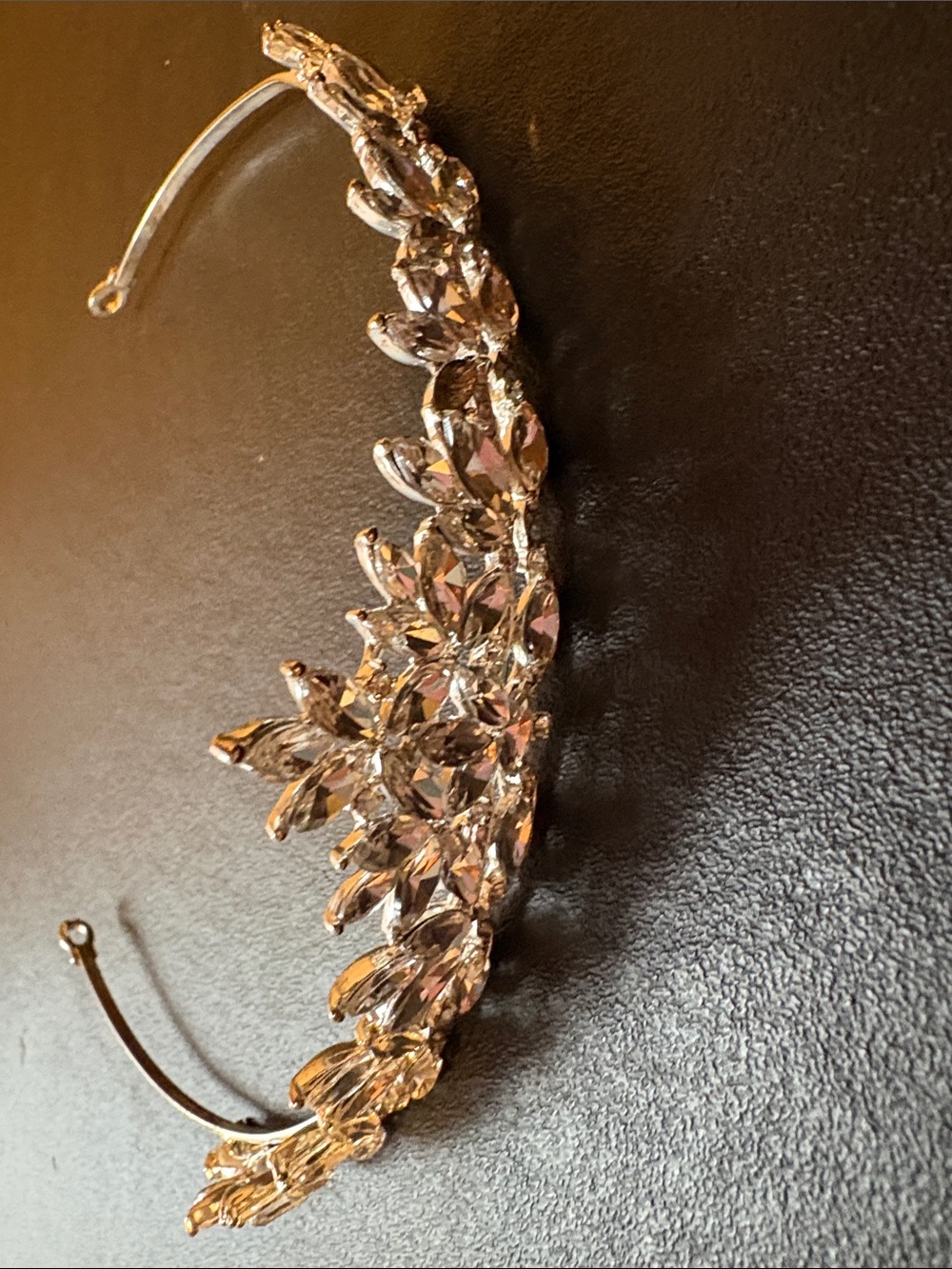 Crystal Bridal Tiara Headband - Clear Silver